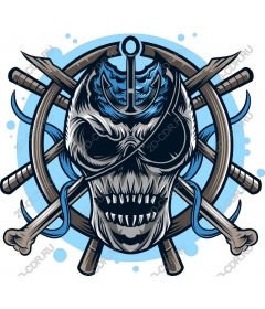  A fierce skull and anchor