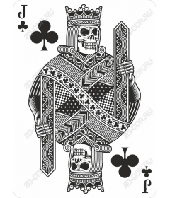Jack of clubs Skeleton