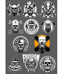 The Set Of "Edgy Skull"