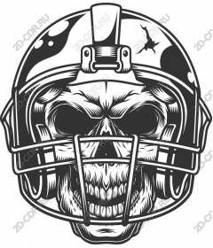  Football helmet with skull