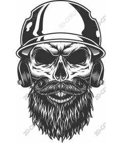 Vintage military skull