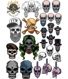 Set of skulls - 20 unique