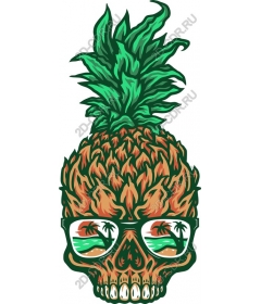  Tropical Pineapple skull