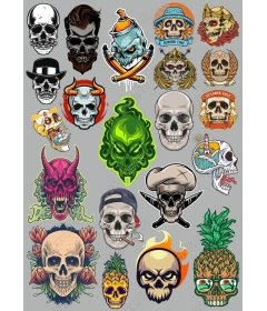 Set of clipart skull is a unique and