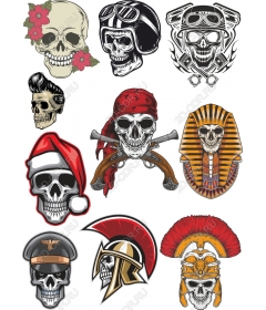 Set clipart "Skull" — a unique
