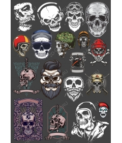 Set of clipart Skull — Premium s