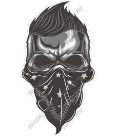 Bandana with skull-rebel
