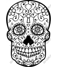 Intricate sugar skull Day of the dead
