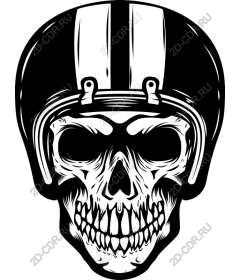  Ferocious skull wearing a football helmet