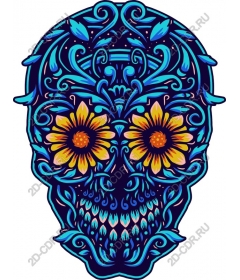  Floral skull