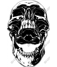 Daring skull - black-white