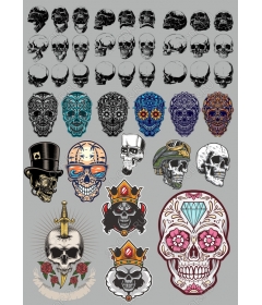 Set of clipart Skull — Premium collection