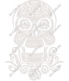 Intricate ornamented skull