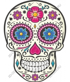  Bright skull Day of the dead