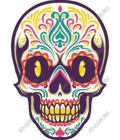 Bright decorative skull