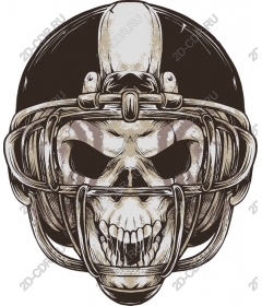  Football helmet with skull
