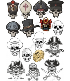 Set clipart "Skull and crossbones" — a set of "Edgy"