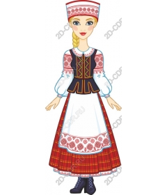  Traditional ethnic folk costume