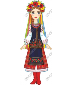  Colorful folk costume