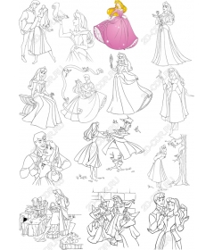A set of Disney princesses