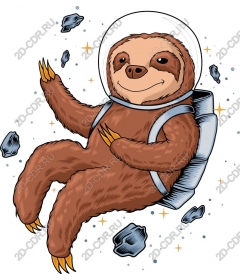  Adorable sloth astronaut