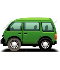  Bright green van
