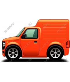  Bright orange van to deliver