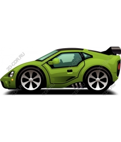  Bright green sports car