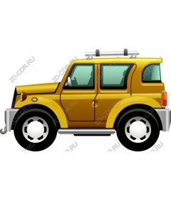  Bright yellow SUV