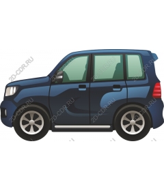  Compact blue car