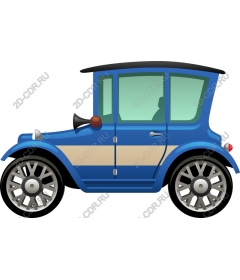  Charming blue vintage car