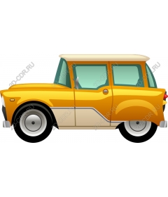 Yellow vintage car