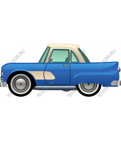  Classic blue convertible