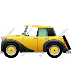  Classic yellow convertible