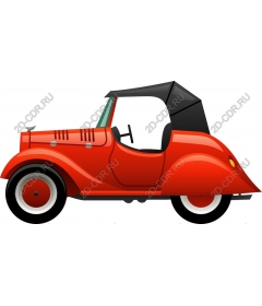 Red classic convertible