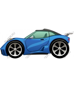  Elegant blue sports car