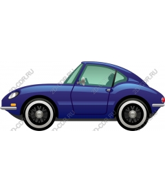  Classic blue sports car