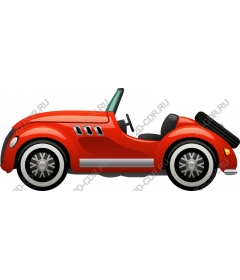  A bright red convertible