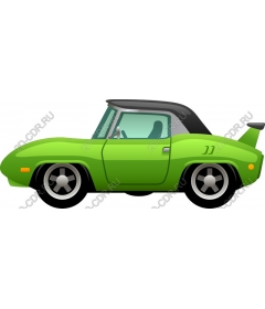 Green sports car