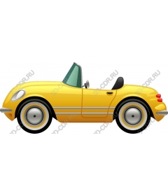  Bright yellow convertible