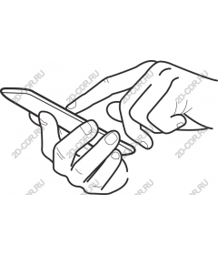  Smartphone with the touch of a hand