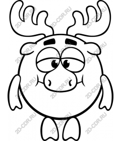  Cute cartoon elk