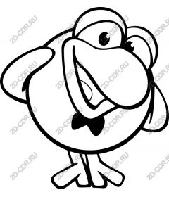 Funny cartoon bird
