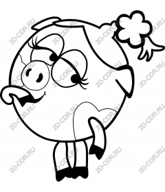  Cheeky cartoon pig