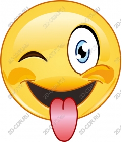  Подмигивающий и высунутый язык Emoji
