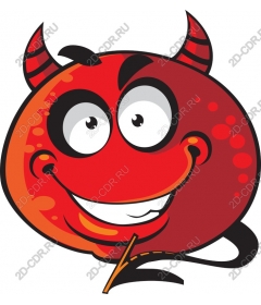 Playful cartoon devil