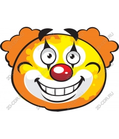 Illustration "happy face clown"