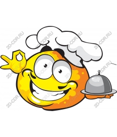 Cheerful mascot chef