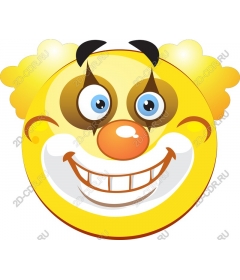 Bright clown face