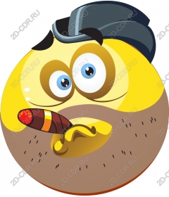  Fancy yellow cartoon character